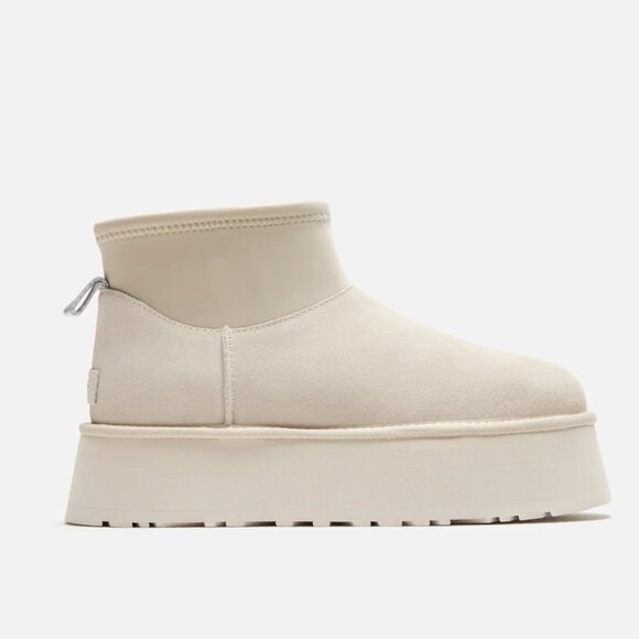 UGG Shoes - UGG Classic Mini Dipper Puffer Boot White Ceramic